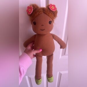 Matilda Jane Brown Plush Doll with Green Shoes